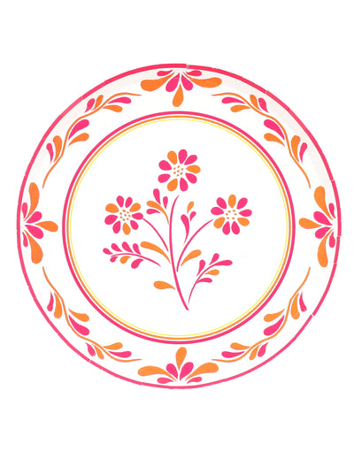 8 kartonnen borden Pink Limonade 23 cm