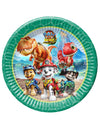 8 Kartonnen borden Paw Patrol™ Dino Movie 23 cm