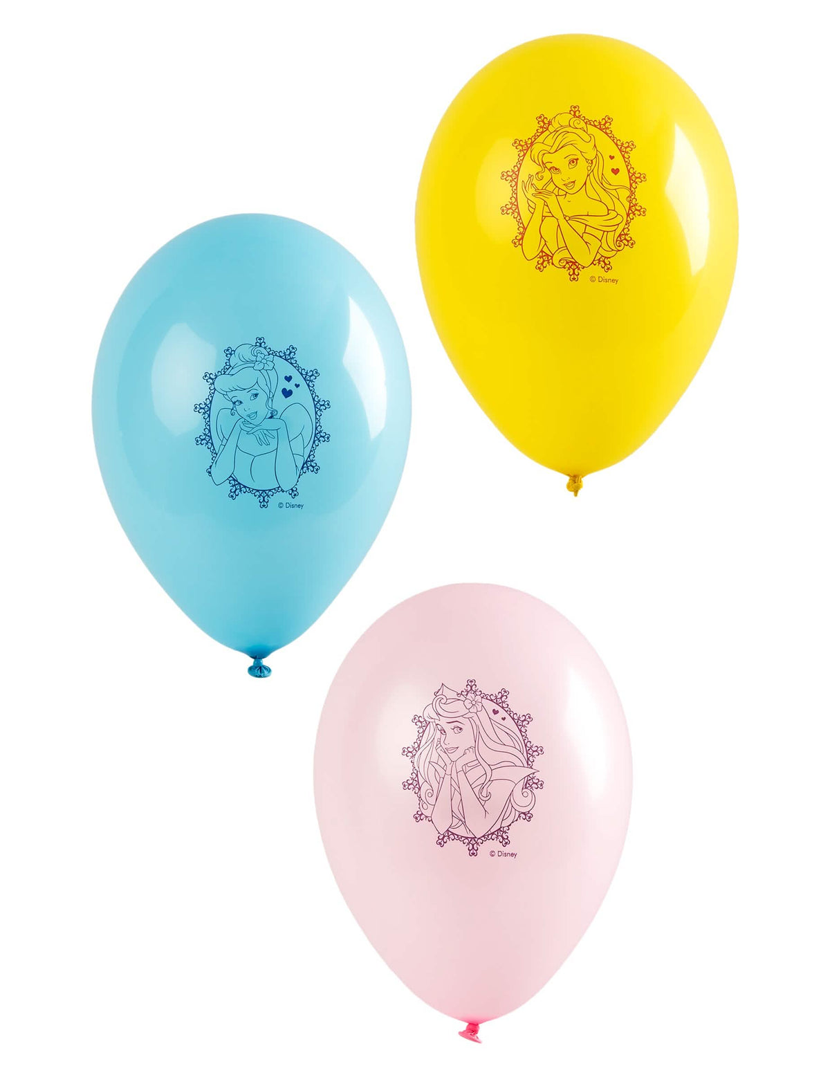 Ballons Disney Princesses Journey pour enfant bleu jaune et rose