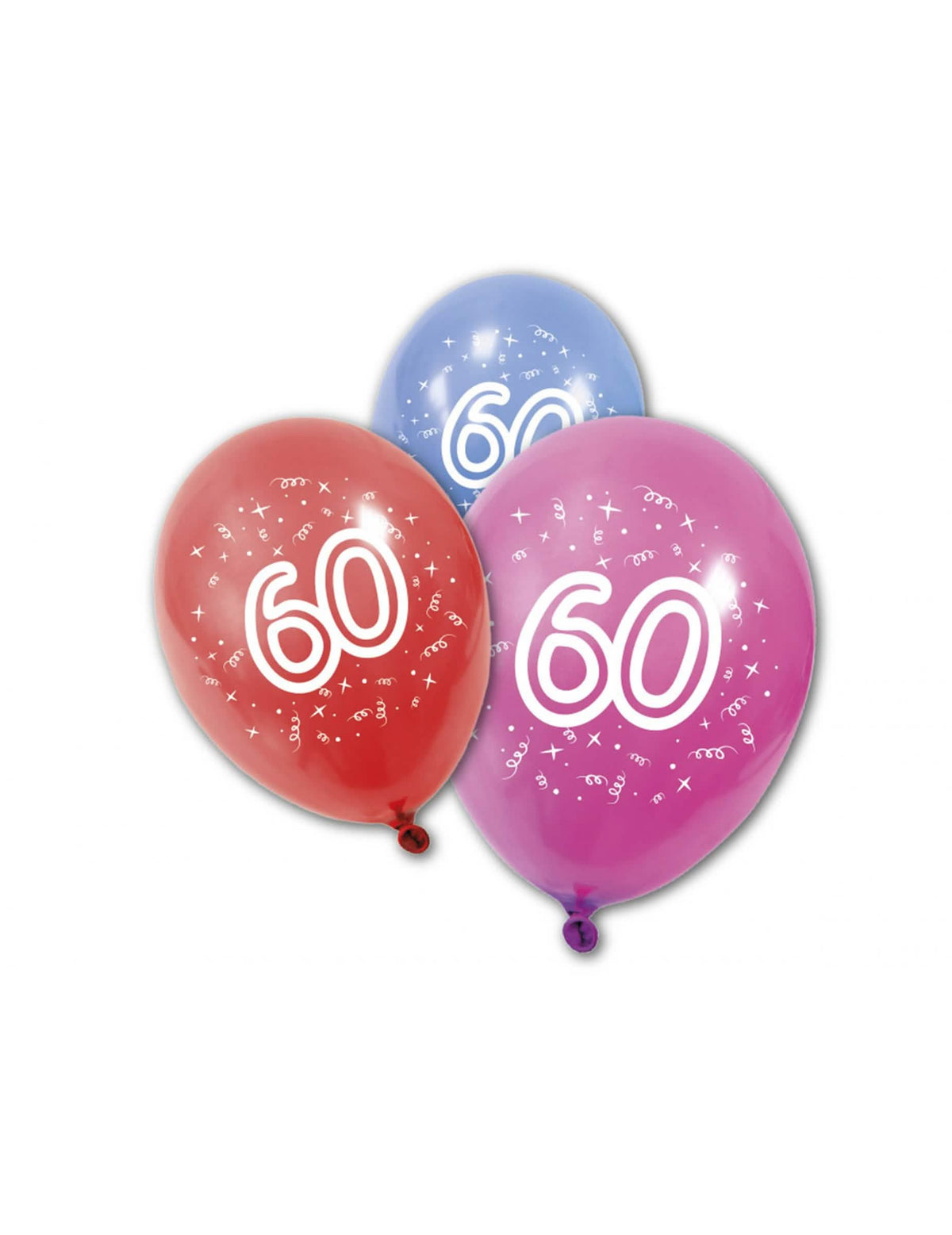 ballonnen van latex verjaardag 60 jaar meerkleurig