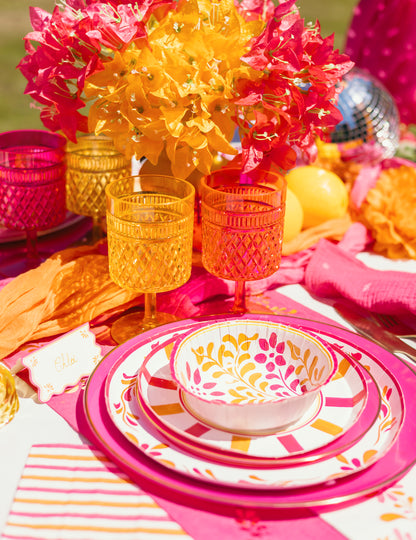 8 Bols en carton Pink Limonade 13.5 cm