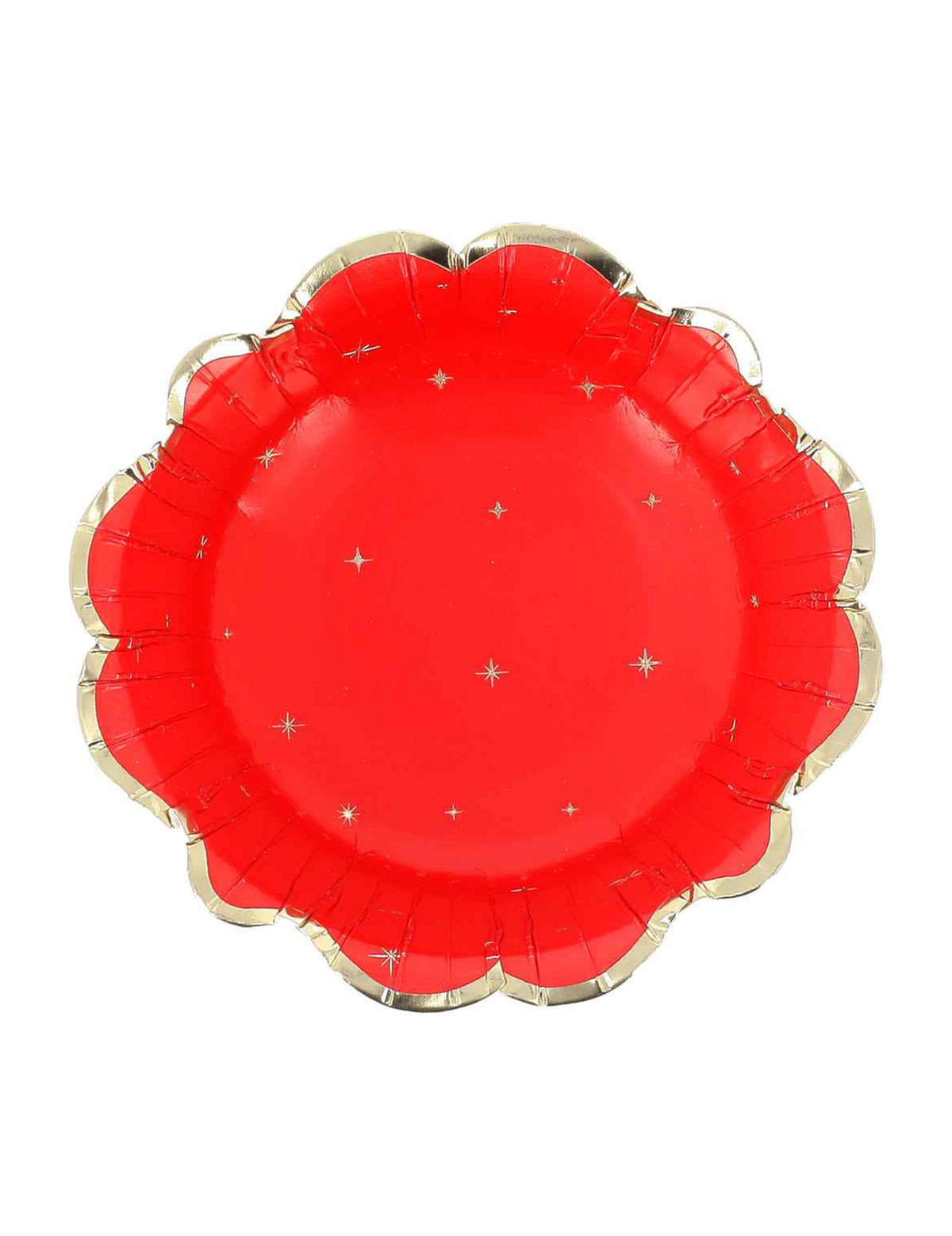 8 kerstkommen tijdloos rood en goud 13,5 cm