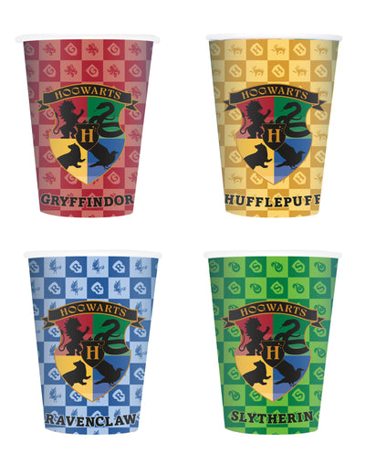8 Gobelets en carton Harry Potter™ Maisons 266 ml