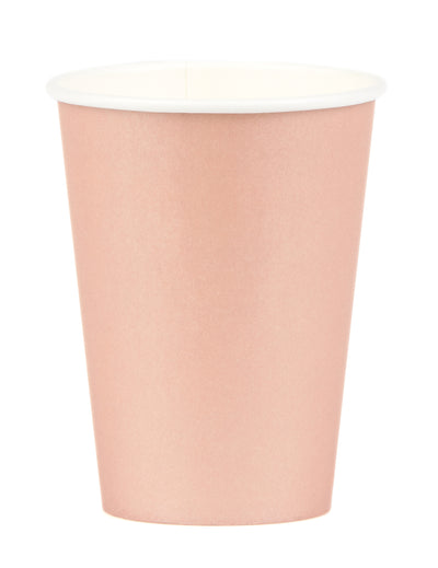 Gobelets en carton rose gold