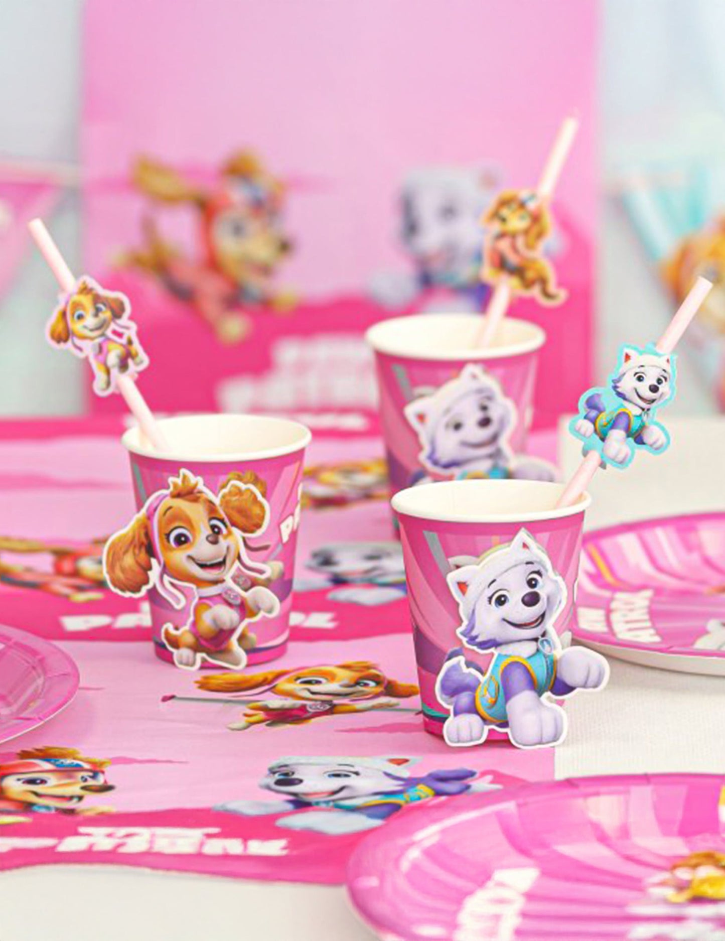 8 roze Paw Patrol™ bekers 250ml