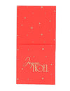 8 tijdloze bestekhouders Vrolijk Kerstfeest rood en goud 10 x 20 cm