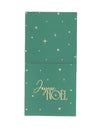 8 porte-couverts Joyeux Noël L'Intemporel vert anglais et or 10 x 20 cm