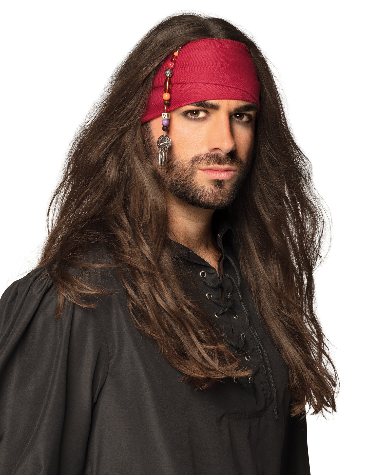 Vue de trois-quarts de l'accessoire cheveux de pirate
