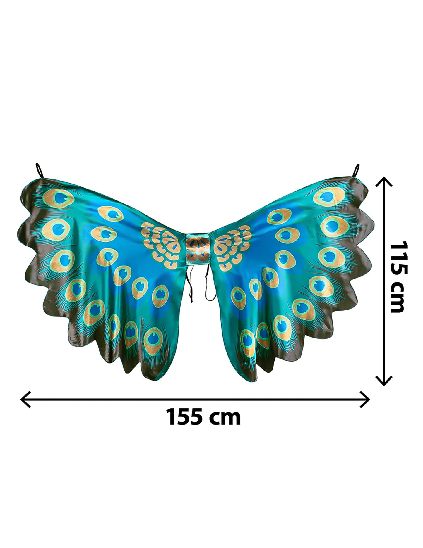 Pauwenvleugels 155 cm voor volwassenen
