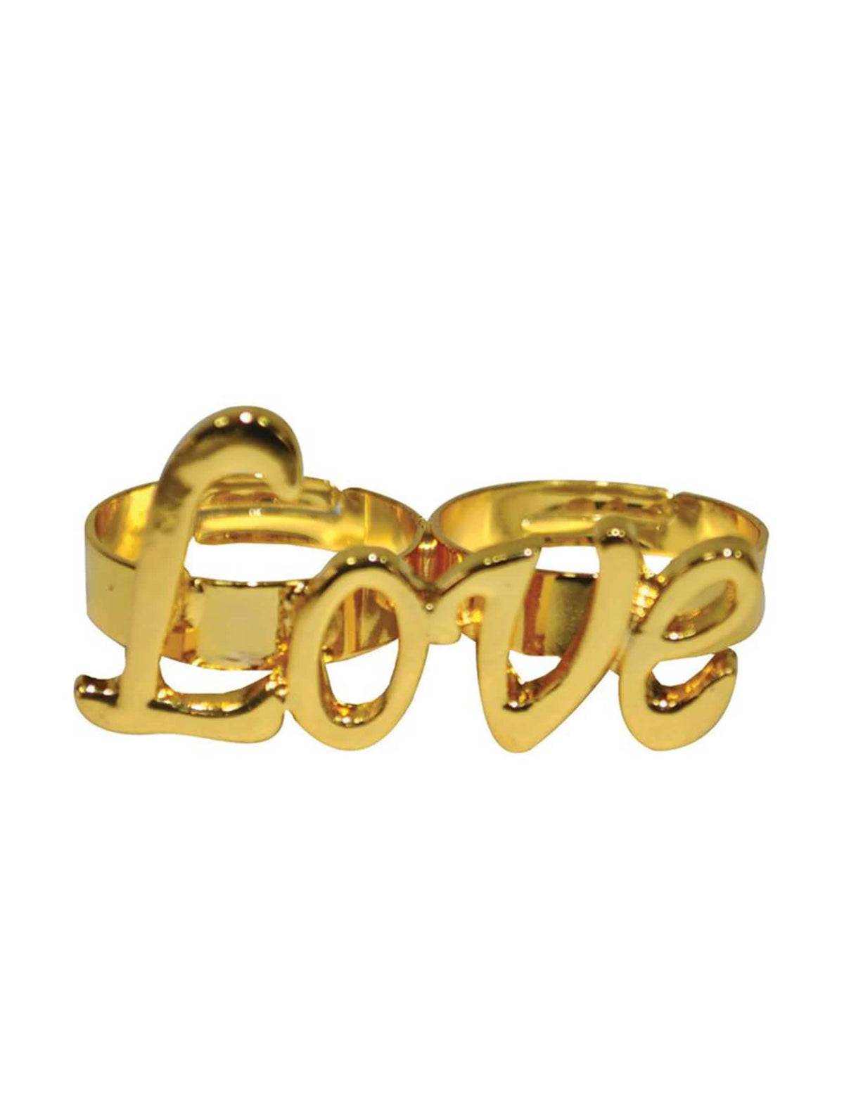 Gouden Love-ring voor volwassenen, dubbele vinger