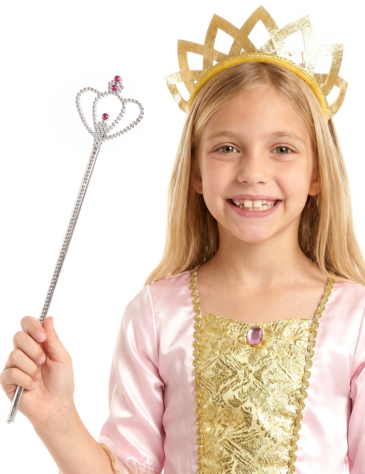 Baguette princesse diamant argentée adulte et enfant