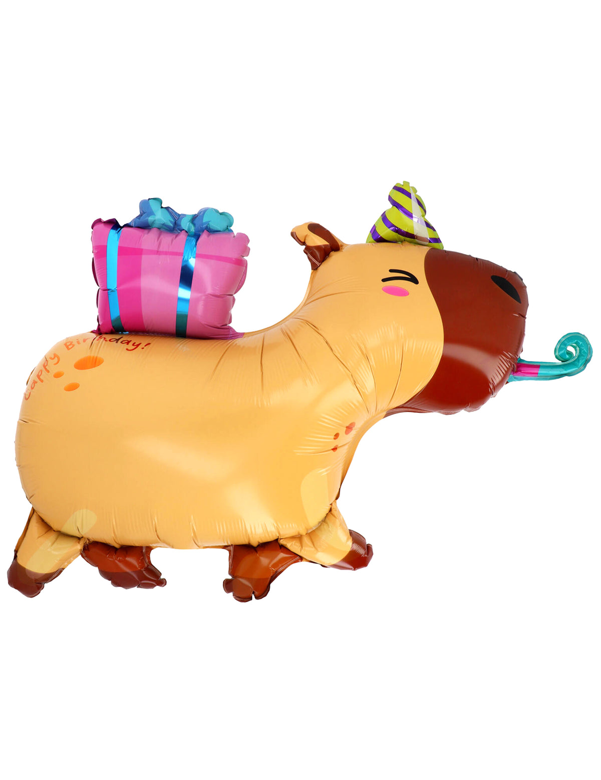 Birthday Capibara folieballon 69 x 50 cm