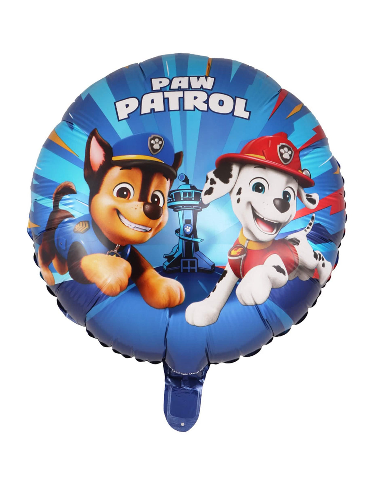 Ballon aluminium Pat'patrouille pour enfant bleu avec Chase et Marcus