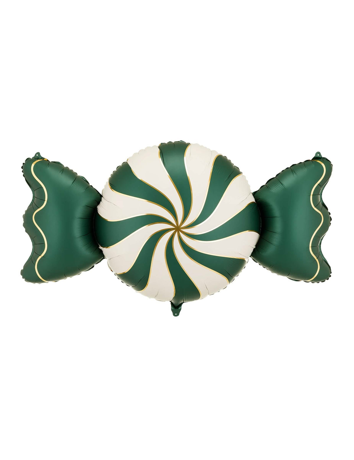 Aluminium ballon Snoepje beige en groen 113 x 54 cm