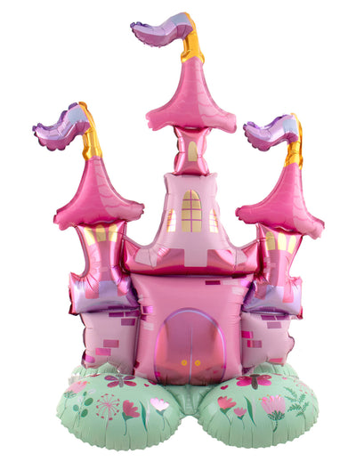 Ballon aluminium debout château de princesse 65 x 90 cm