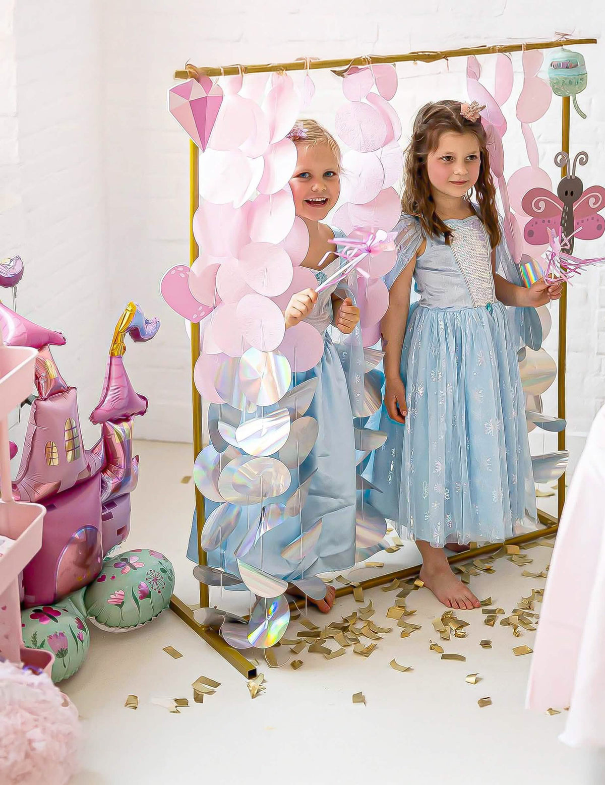 Ballon aluminium debout château de princesse 65 x 90 cm