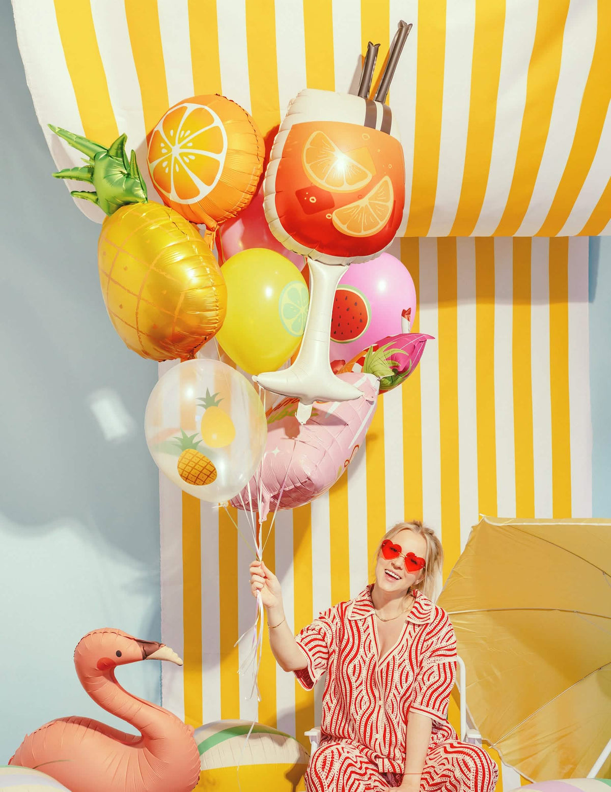 Ballon aluminium cocktail Spritz 34 x 100 cm