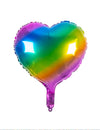 Hart folieballon veelkleurig 45 cm