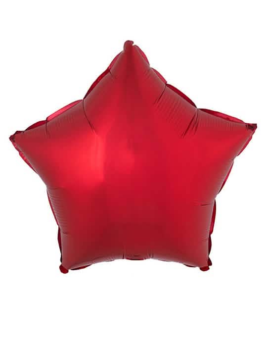 Ballon aluminium étoile pour fête rouge