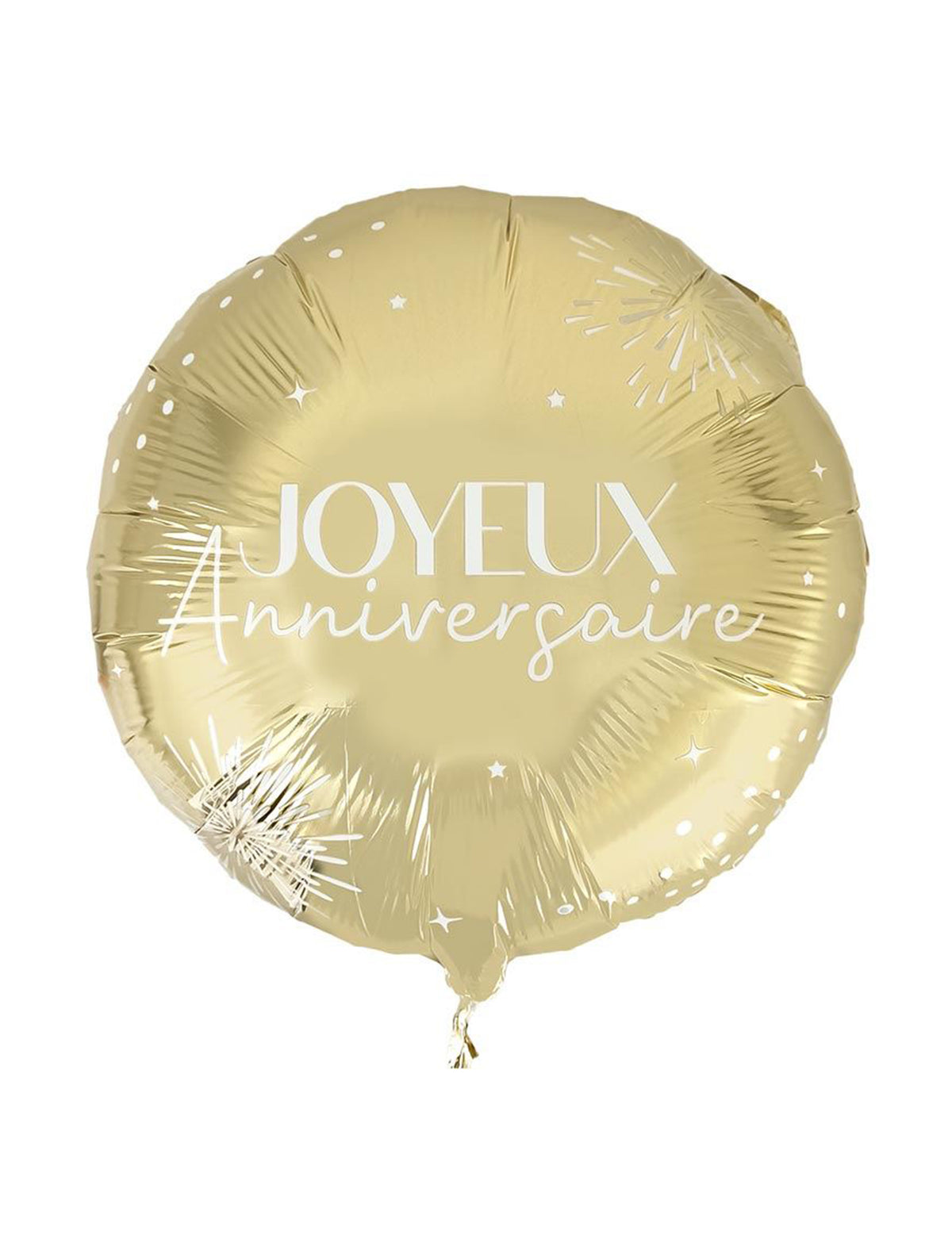 Ballon aluminium joyeux anniversaire doré 35 cm