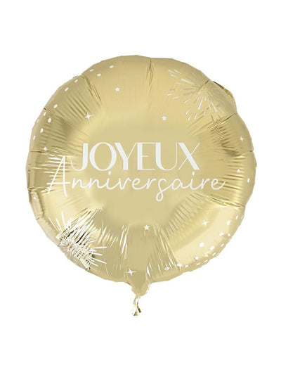 Metallic Joyeux Anniversaire ballon