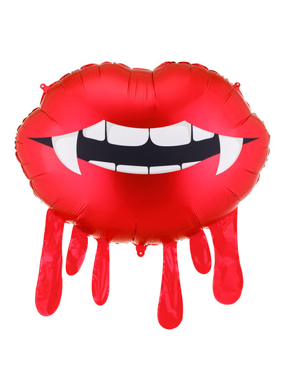 Ballon aluminium Lèvres ensanglantées 92 x 60 cm