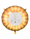 Ballon aluminium lion pour enfant doré et blanc