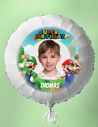Ballon aluminium personnalisable Mario 50 cm