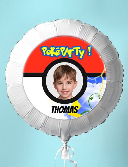 Ballon aluminium personnalisable Poké Ball 50 cm