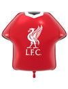 Rode folieballon in de vorm van een Liverpool Football Club shirt 52 x 51 cm