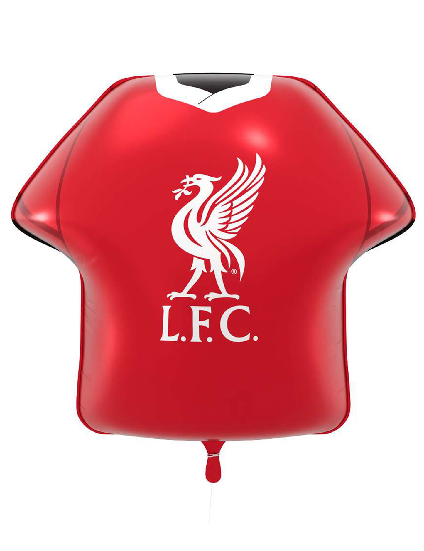 Rode folieballon in de vorm van een Liverpool Football Club shirt 52 x 51 cm