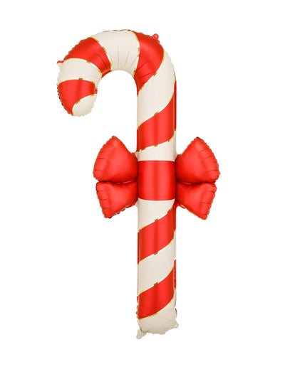 Ballon aluminium Sucre d'orge beige et rouge 70 x 131,5 cm