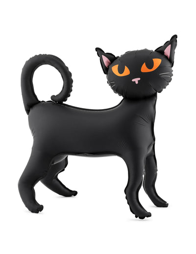 Ballon aluminium sur pied Chat noir 45 x 48 cm