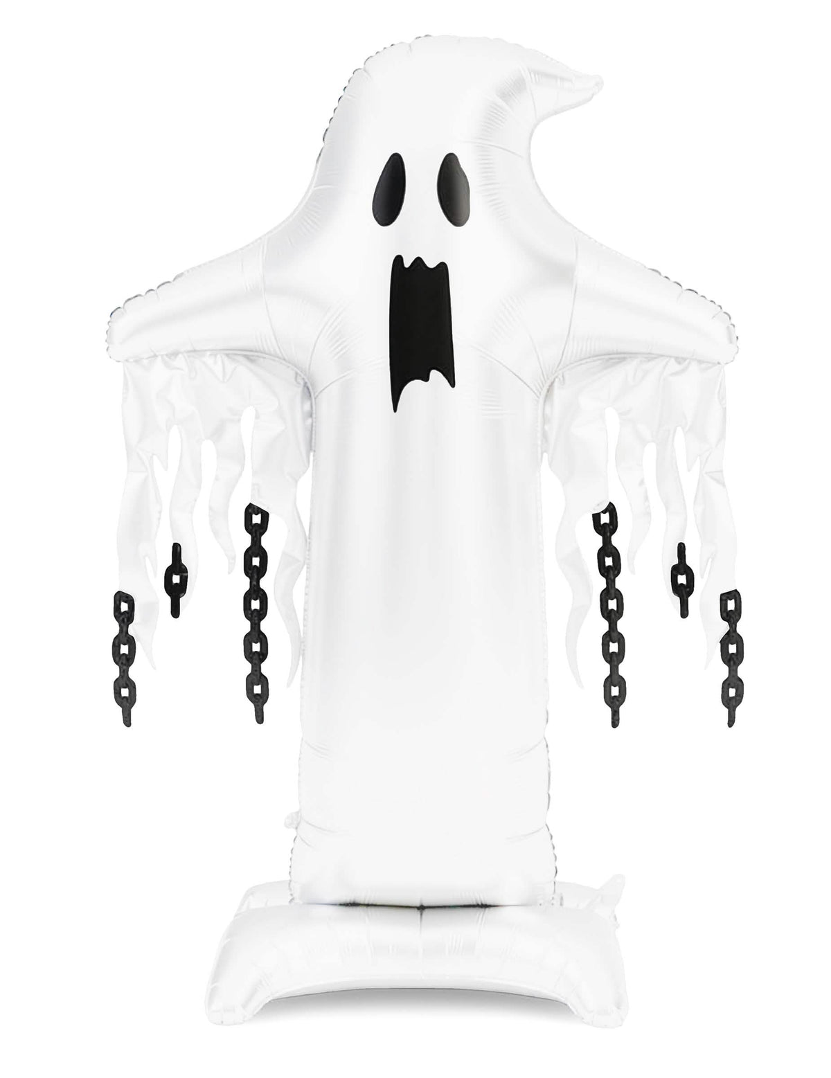 XXL staande aluminium ballon Spook wit 109 x 165 cm