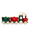 Ballon aluminium Train de Noël XXL vert et rouge 221 x 96 cm