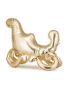 Folieballon gouden arrenslee van de Kerstman 114 x 87 cm