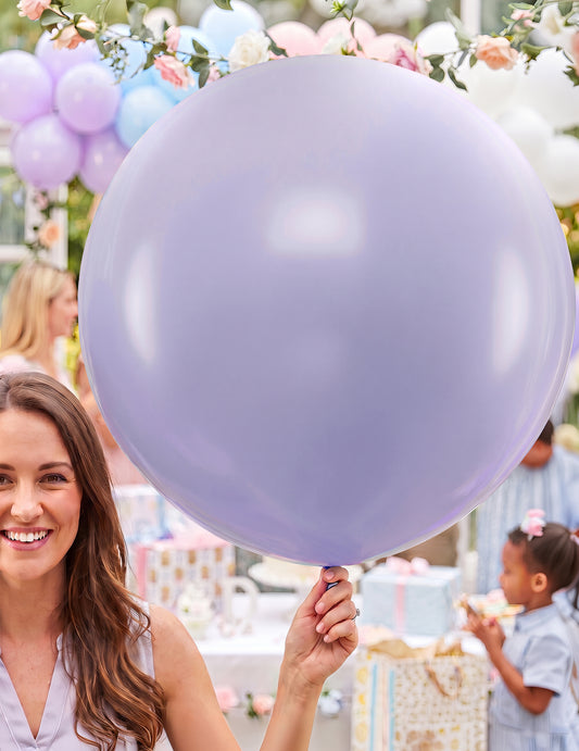 Ballon en latex géant lilas 60 cm