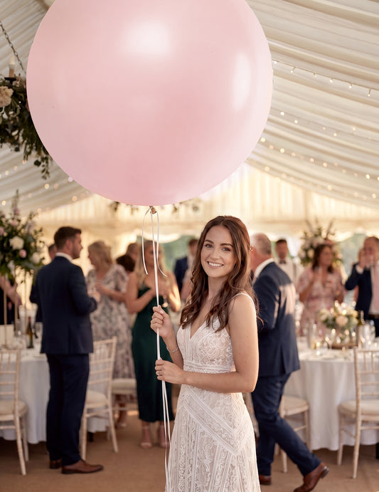 Ballon en latex géant rose pâle 1 m
