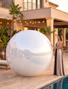 Reusachtige witte spiegelbal ballon 200 cm
