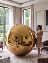 Reuzenballon gouden spiegelbol 200 cm