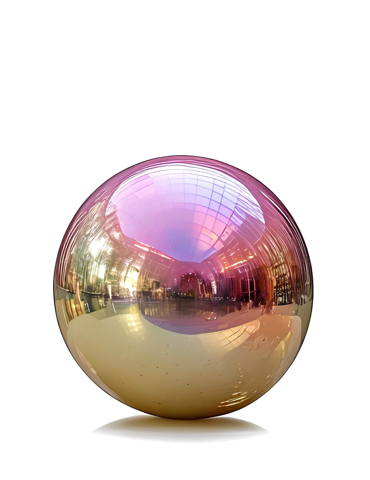 Ballon géant boule miroir iridescente 150 cm