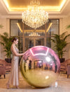 Gigantische iriserende spiegelbol ballon 150 cm