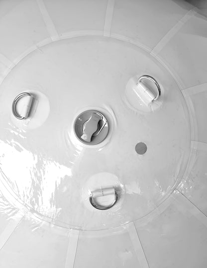 Ballon géant boule miroir rouge 100 cm