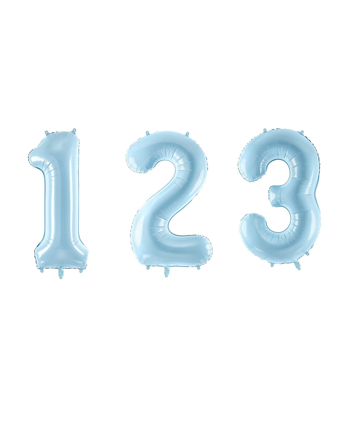 Ballon géant chiffre pour fête bleu pastel en aluminium