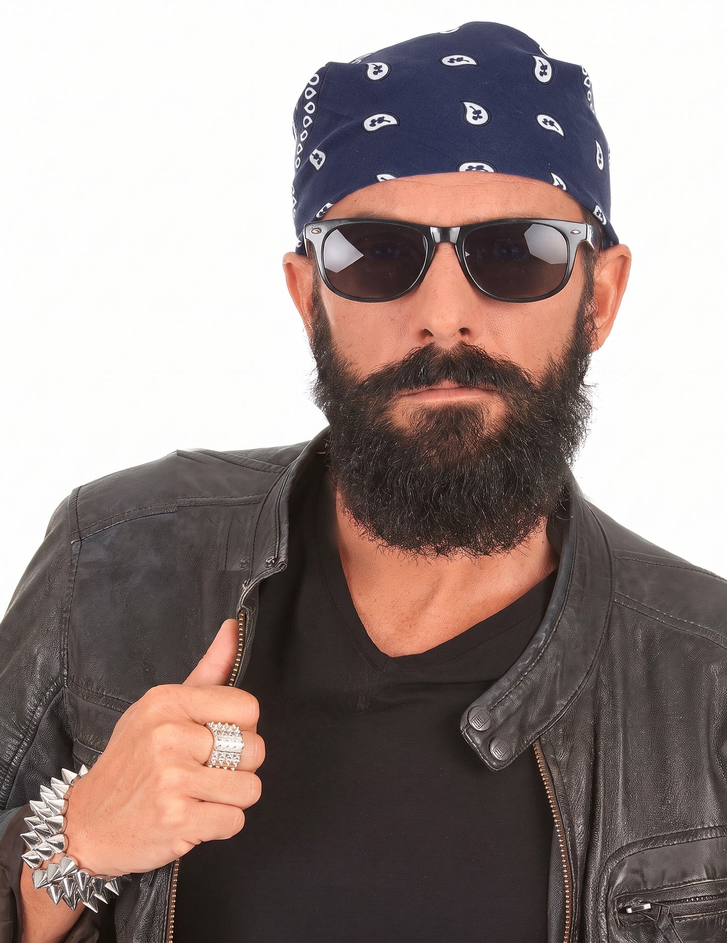 Blauwe bandana