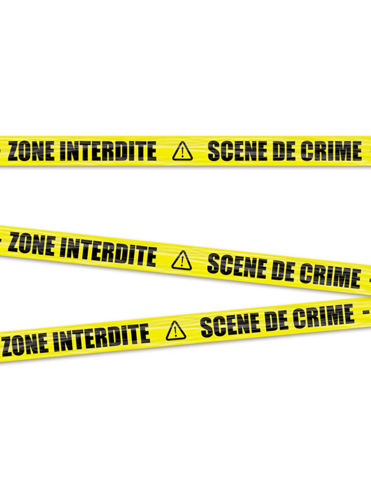 Bande de délimitation jaunes zone interdite scène de crime 10m