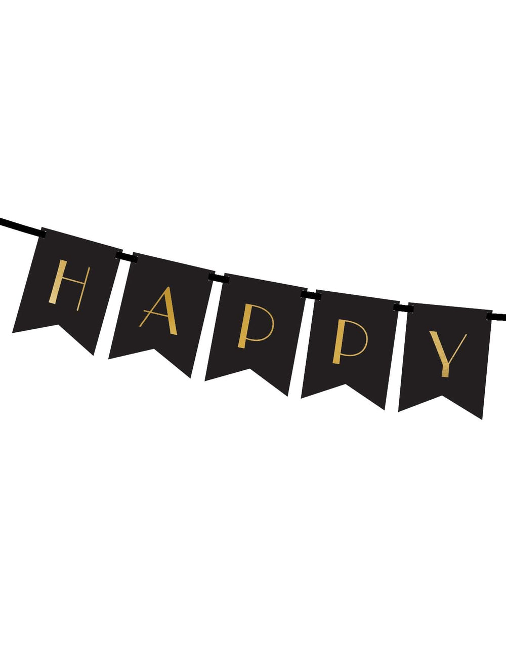 Gros plan sur le mot HAPPY de la bannière Happy New Year