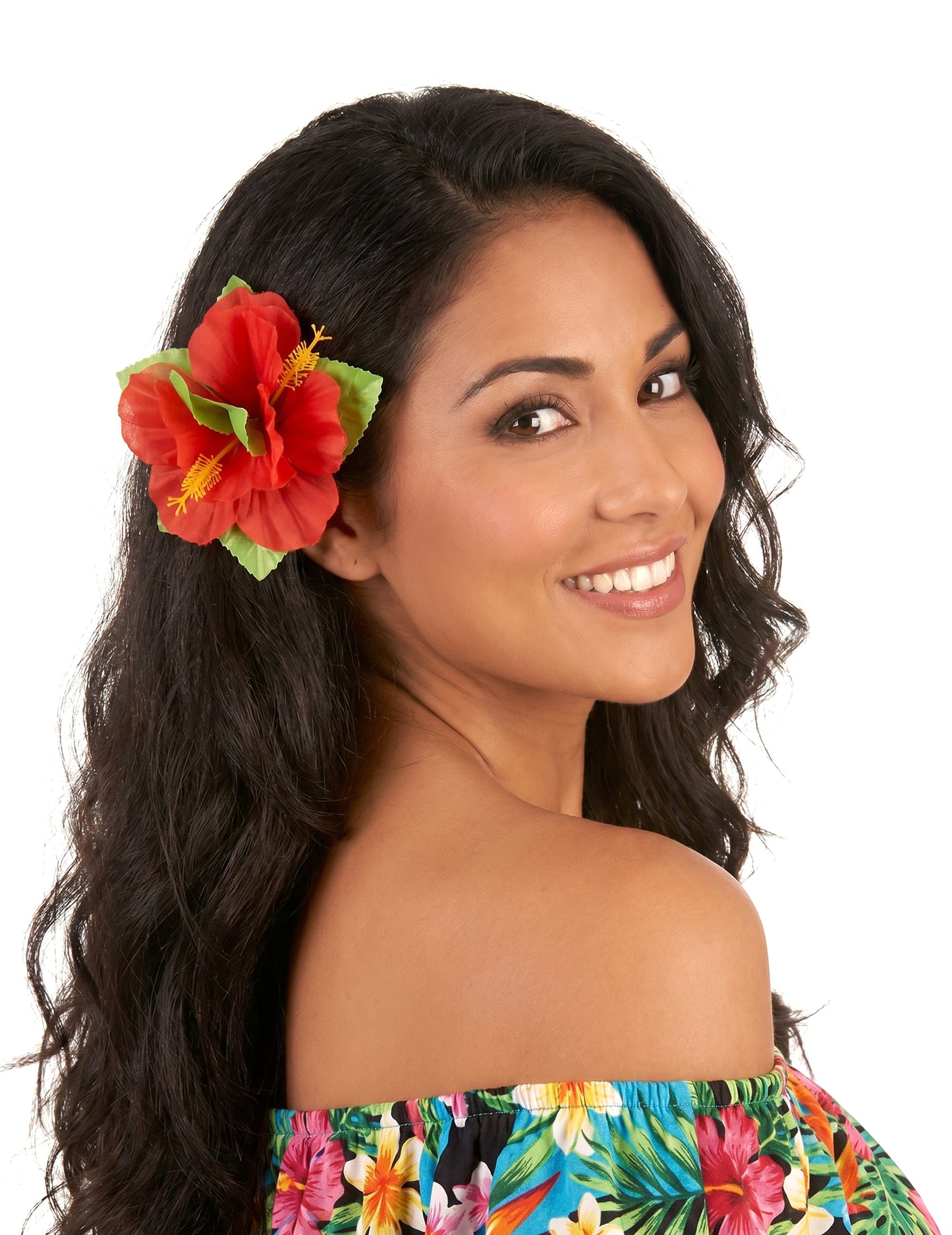 Rode hawaiiaanse haarspeld