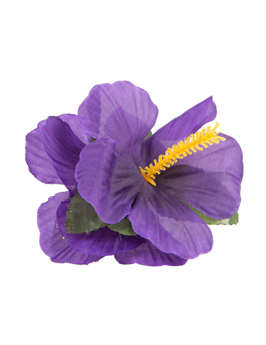 Barrette fleur violette Hawaï