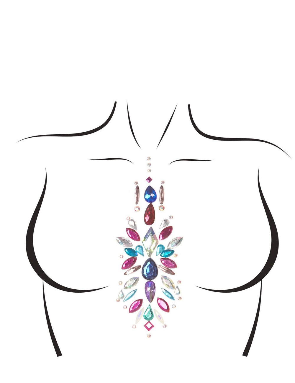 Bijoux pour le corps adhésifs xali pour femme multicolores